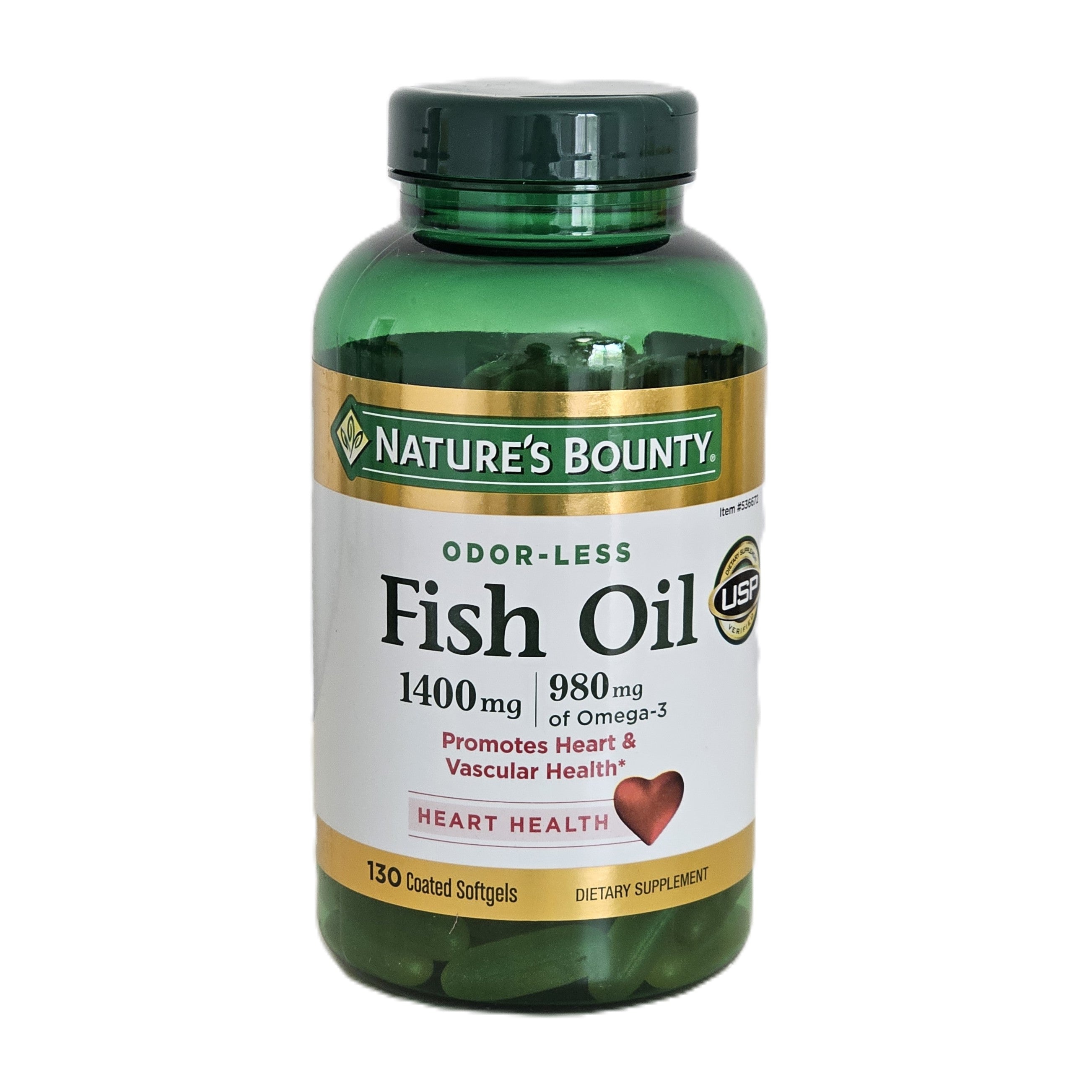 Nature's Bounty Fish Oil 1400 mg (980 mg Omega-3) 130 Softgels