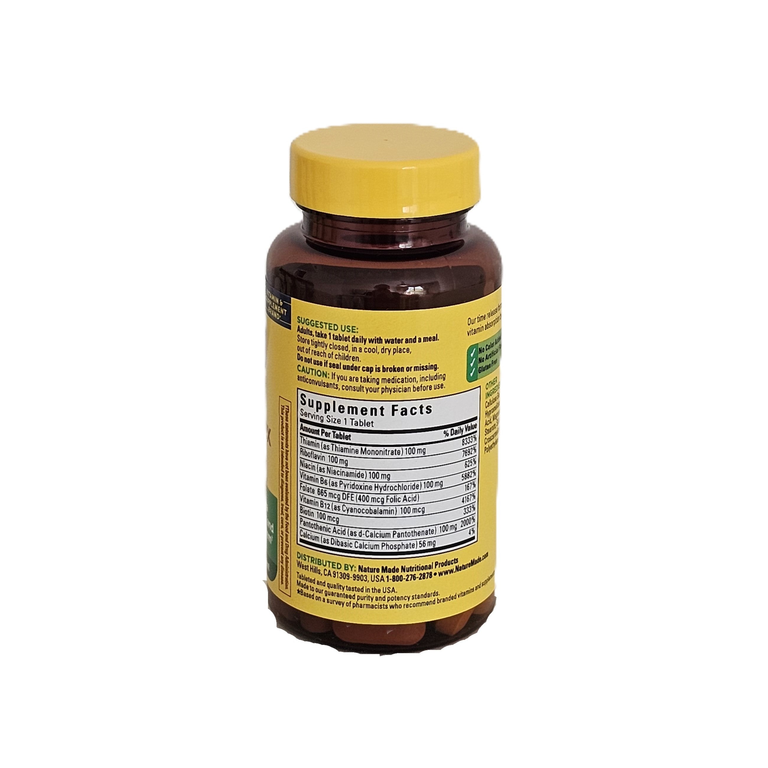 Nature Made Vitamin B-100 Complex Time Release 60 Tablets