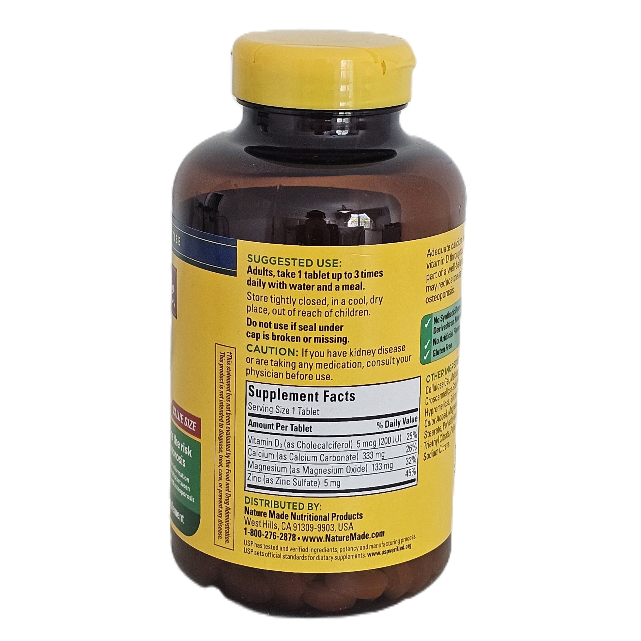 Nature Made Calcium, Magnesium, & Zinc + D3 300 Tablets