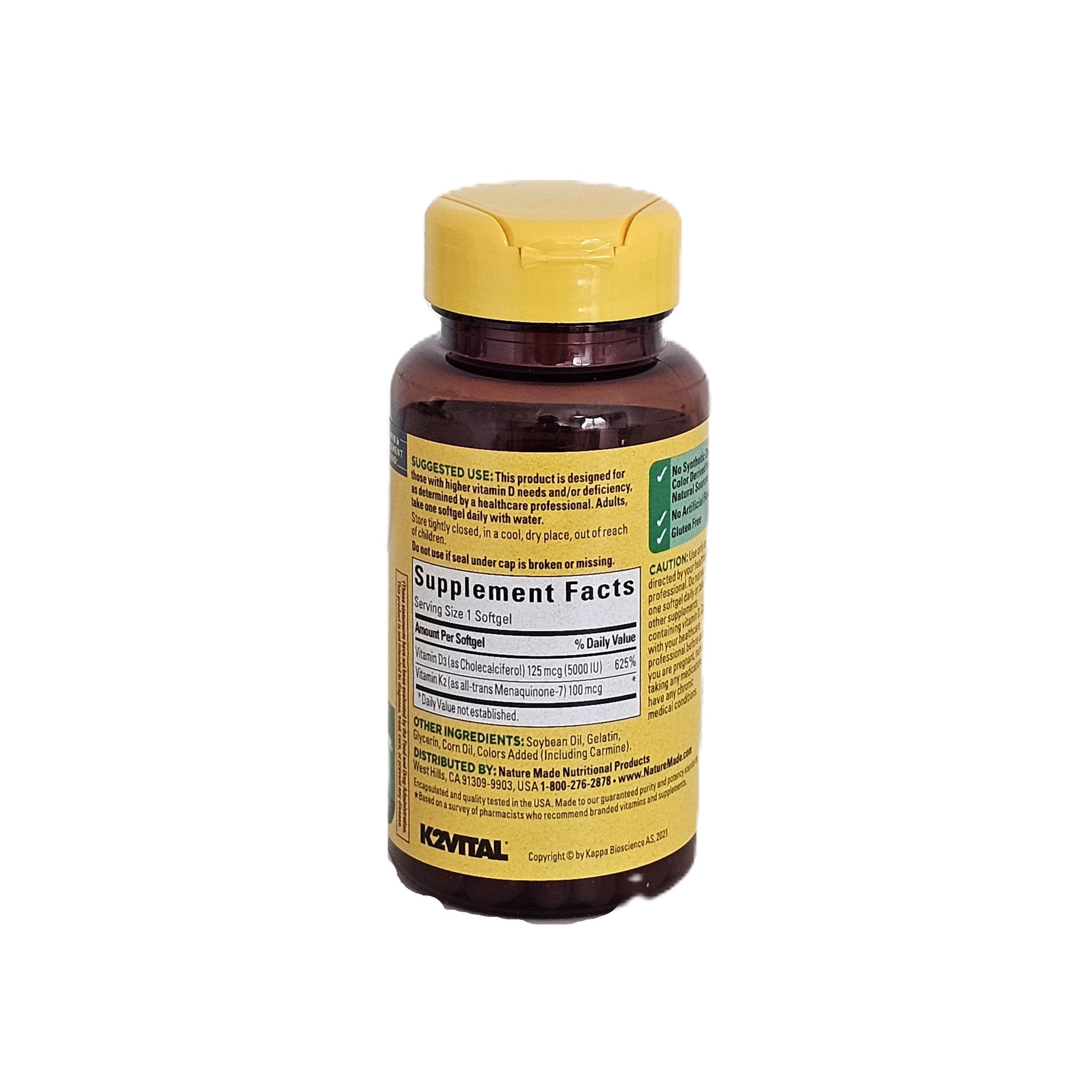 Nature Made Vitamin D3 + K2 30 Softgels