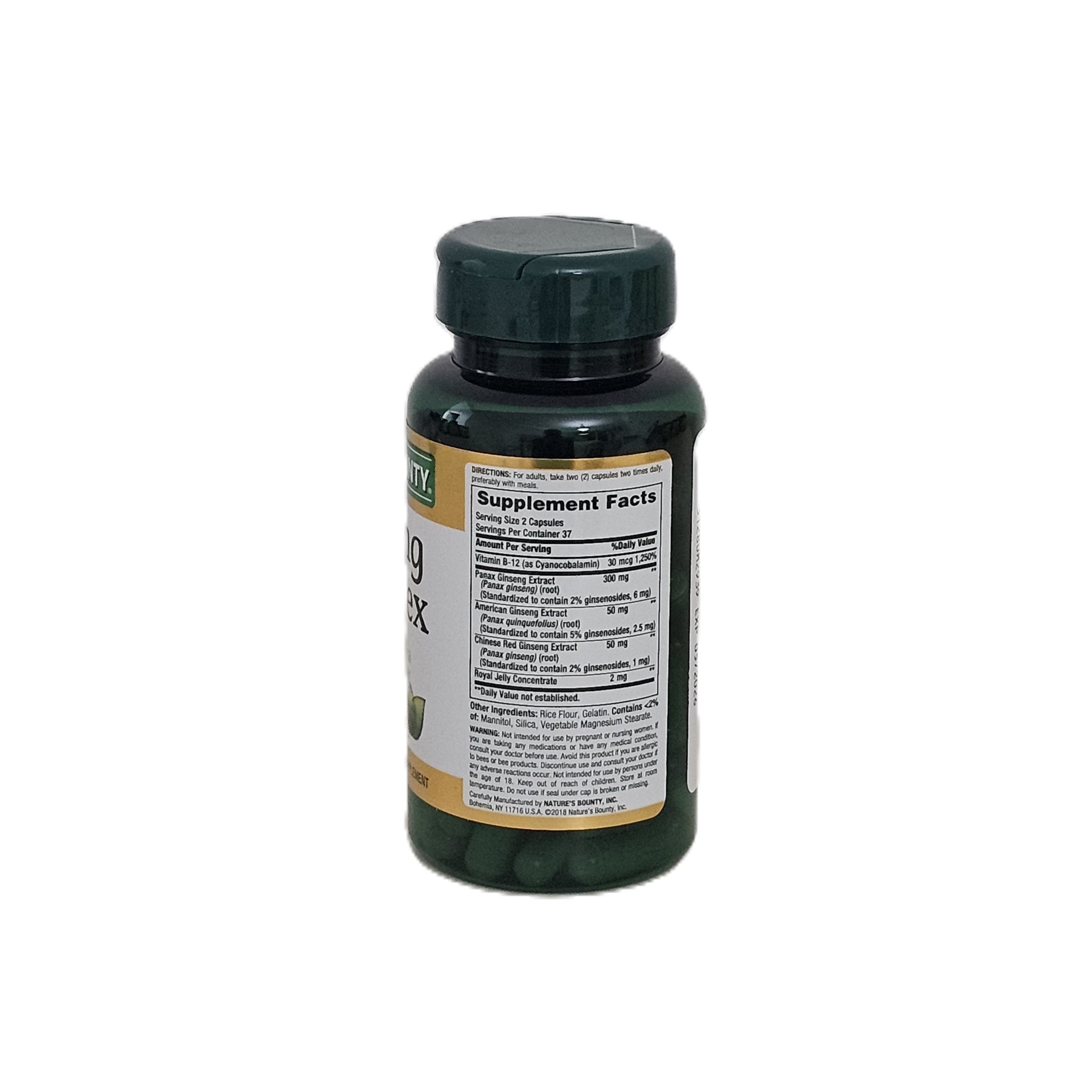 Nature's Bounty Ginseng Complex 75 Capsules