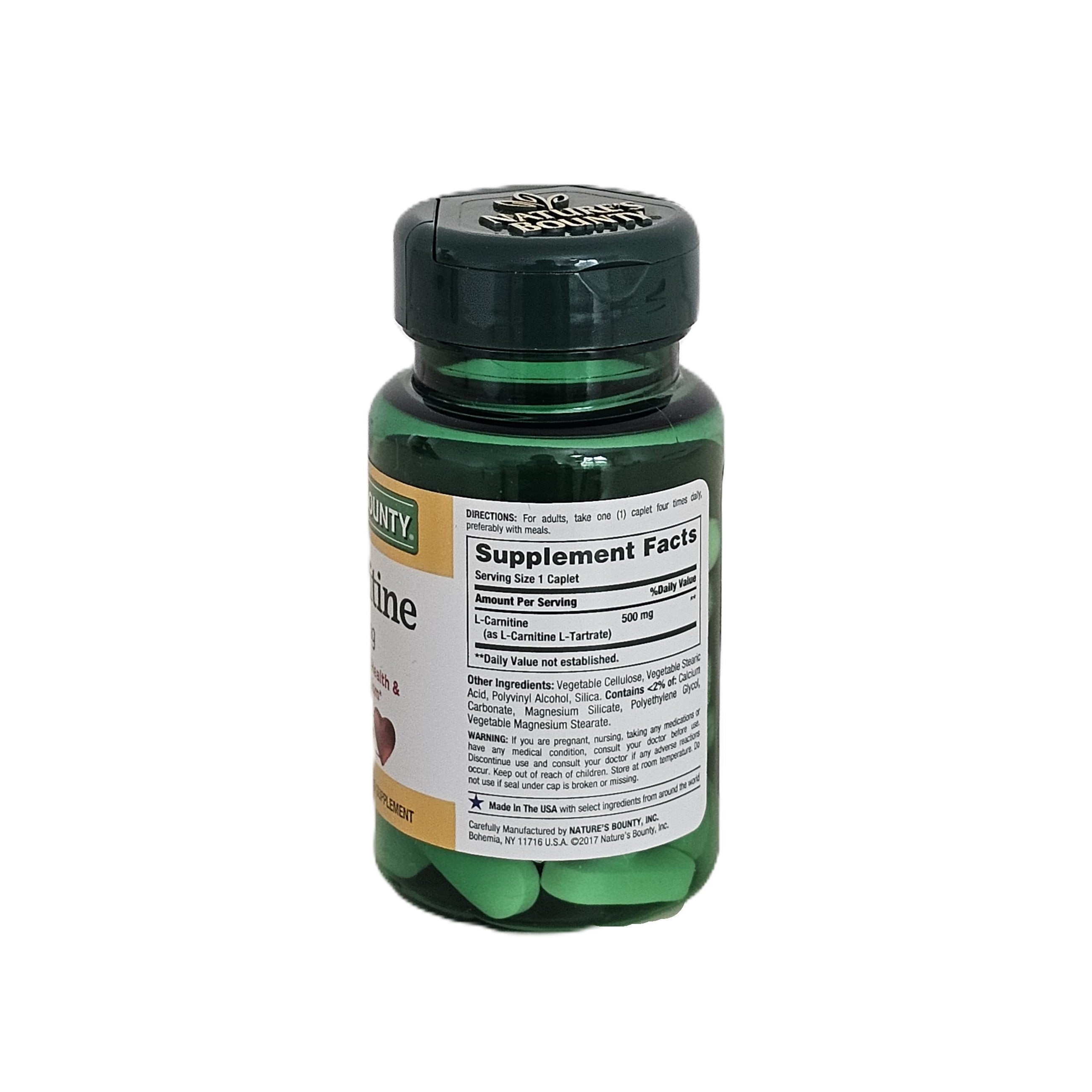 Nature's Bounty L-Carnitine 500 mg 30 Tablets