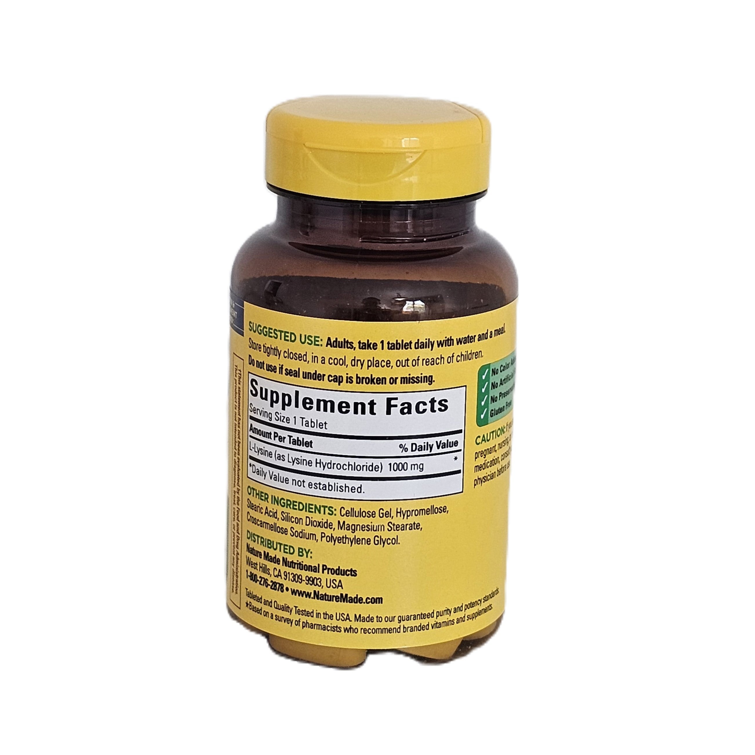 Nature Made L-Lysine 1000 mg 60 Tablets