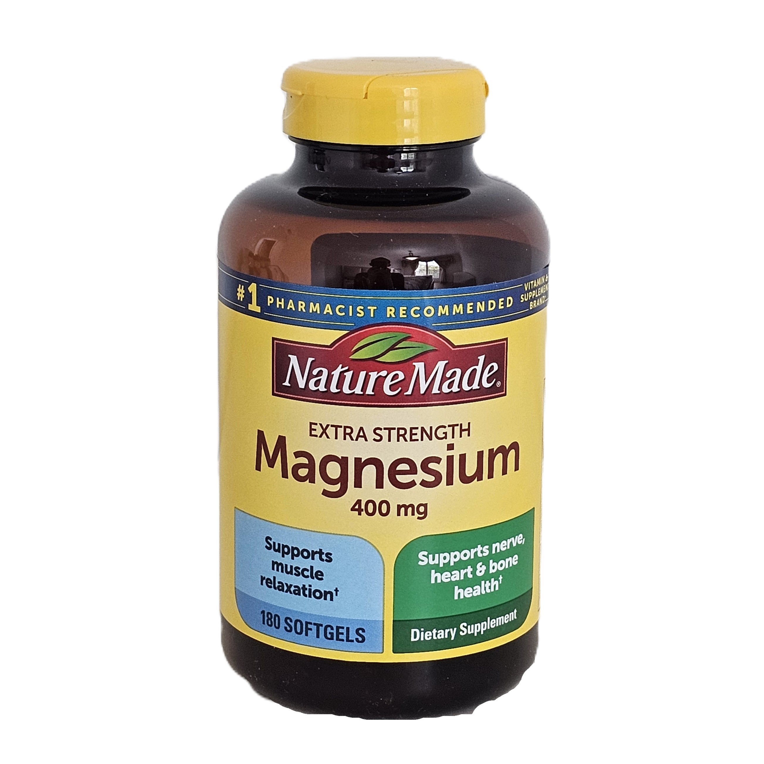 Nature Made Magnesium 400 mg Extra Strength 180 Softgels
