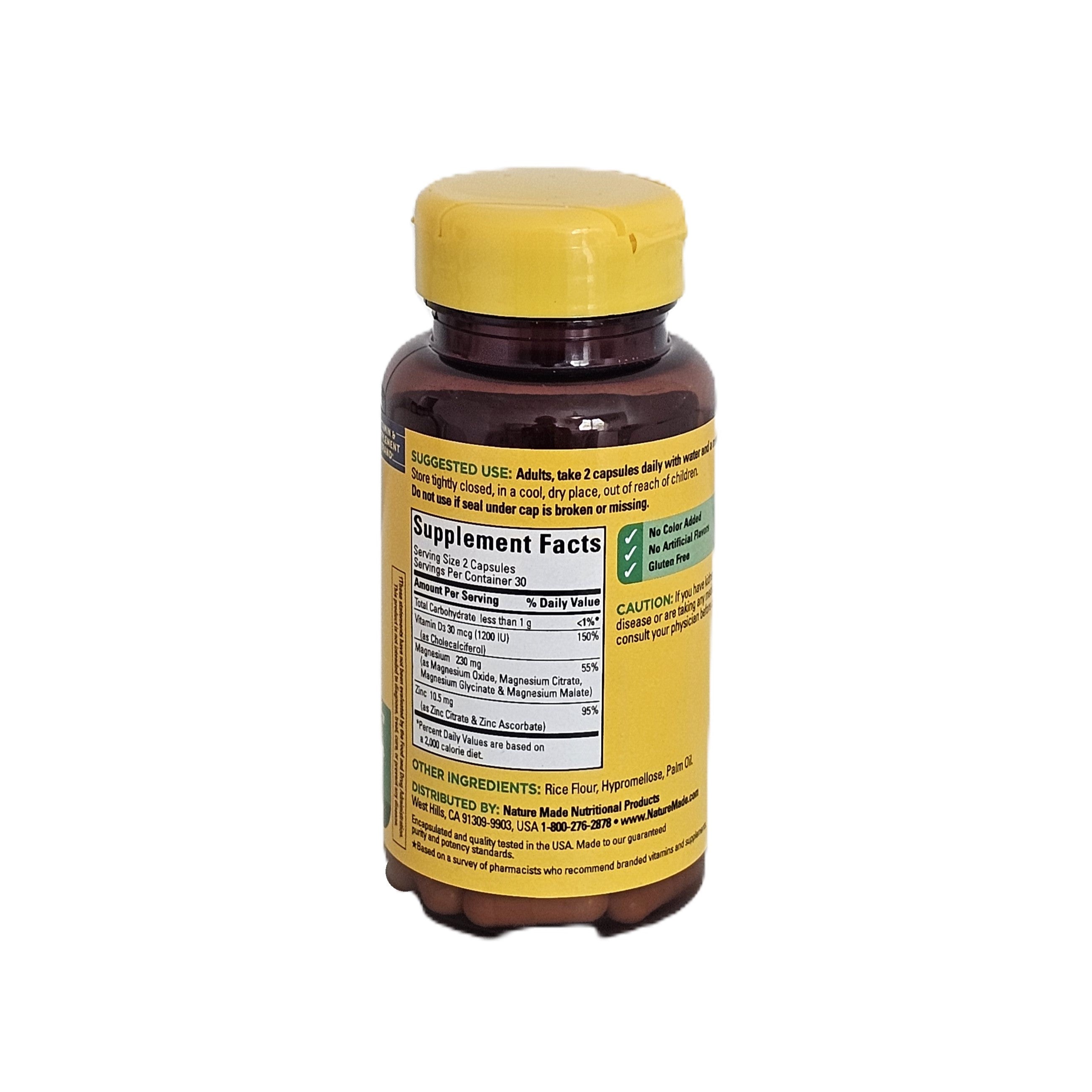 Nature Made Magnesium Complex + D3 & Zinc 60 Capsules