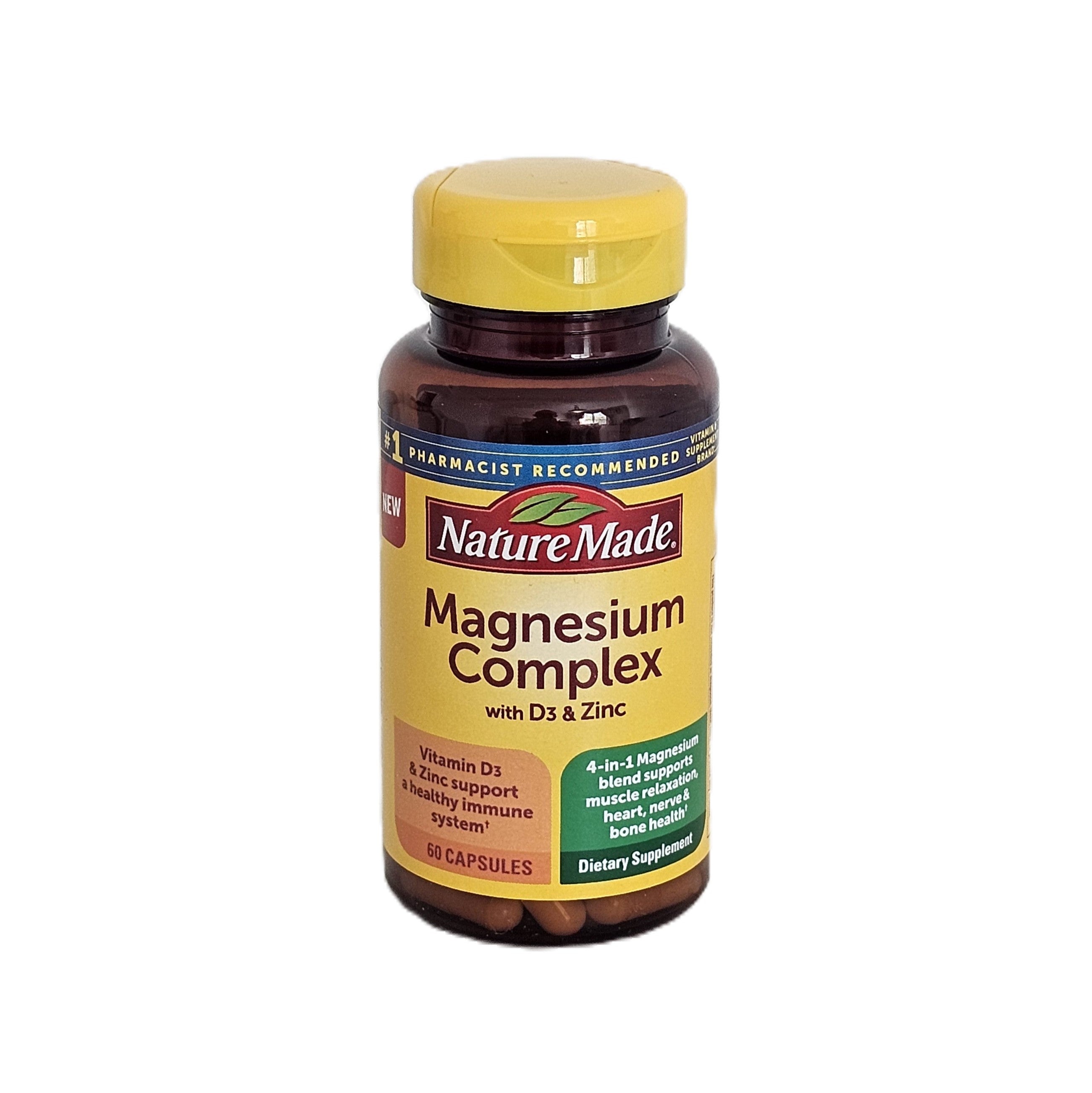 Nature Made Magnesium Complex + D3 & Zinc 60 Capsules