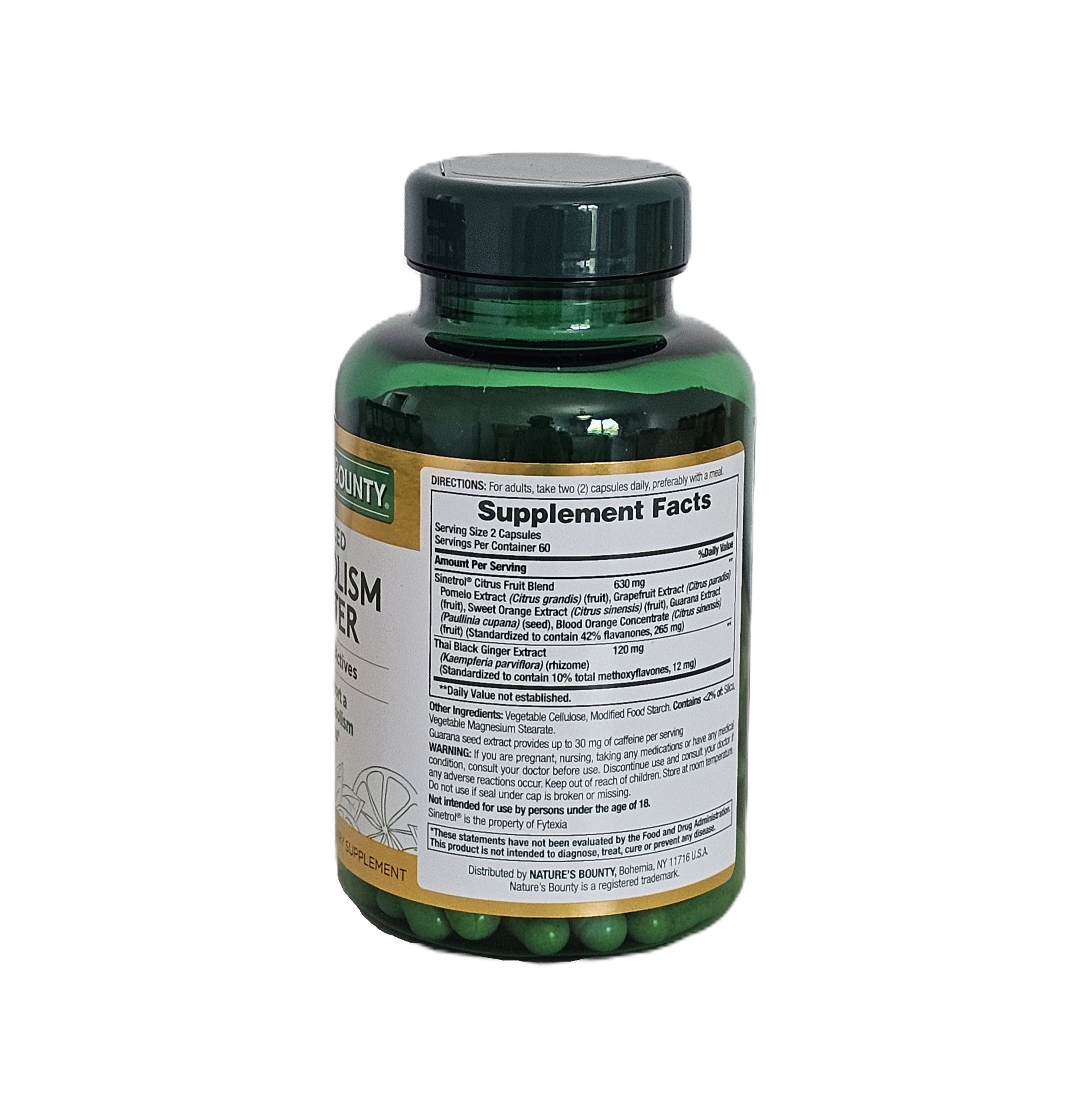 Nature's Bounty Advanced Metabolism Booster 120 Capsules