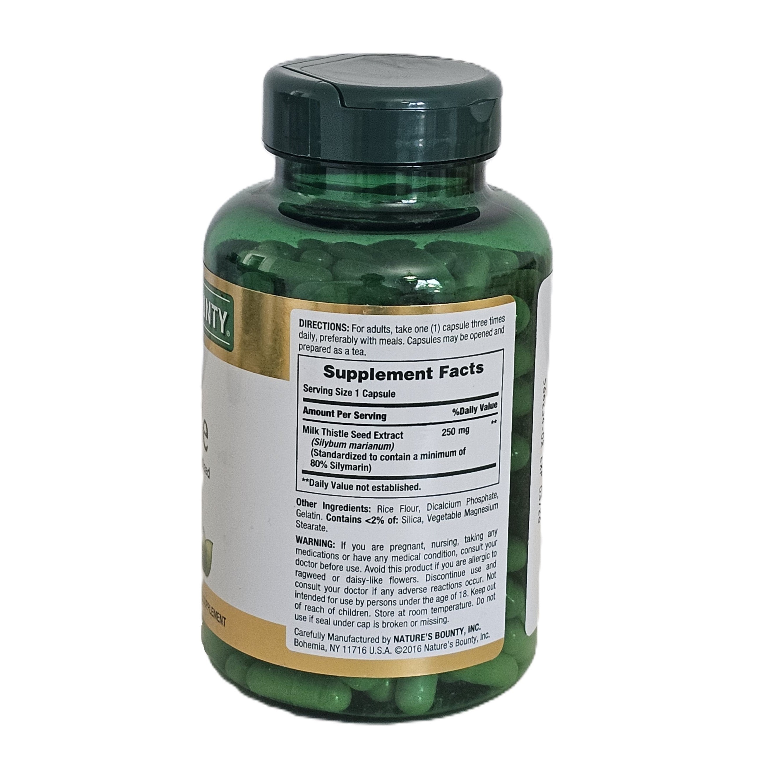 Nature's Bounty Milk Thistle 250 mg 200 Capsules
