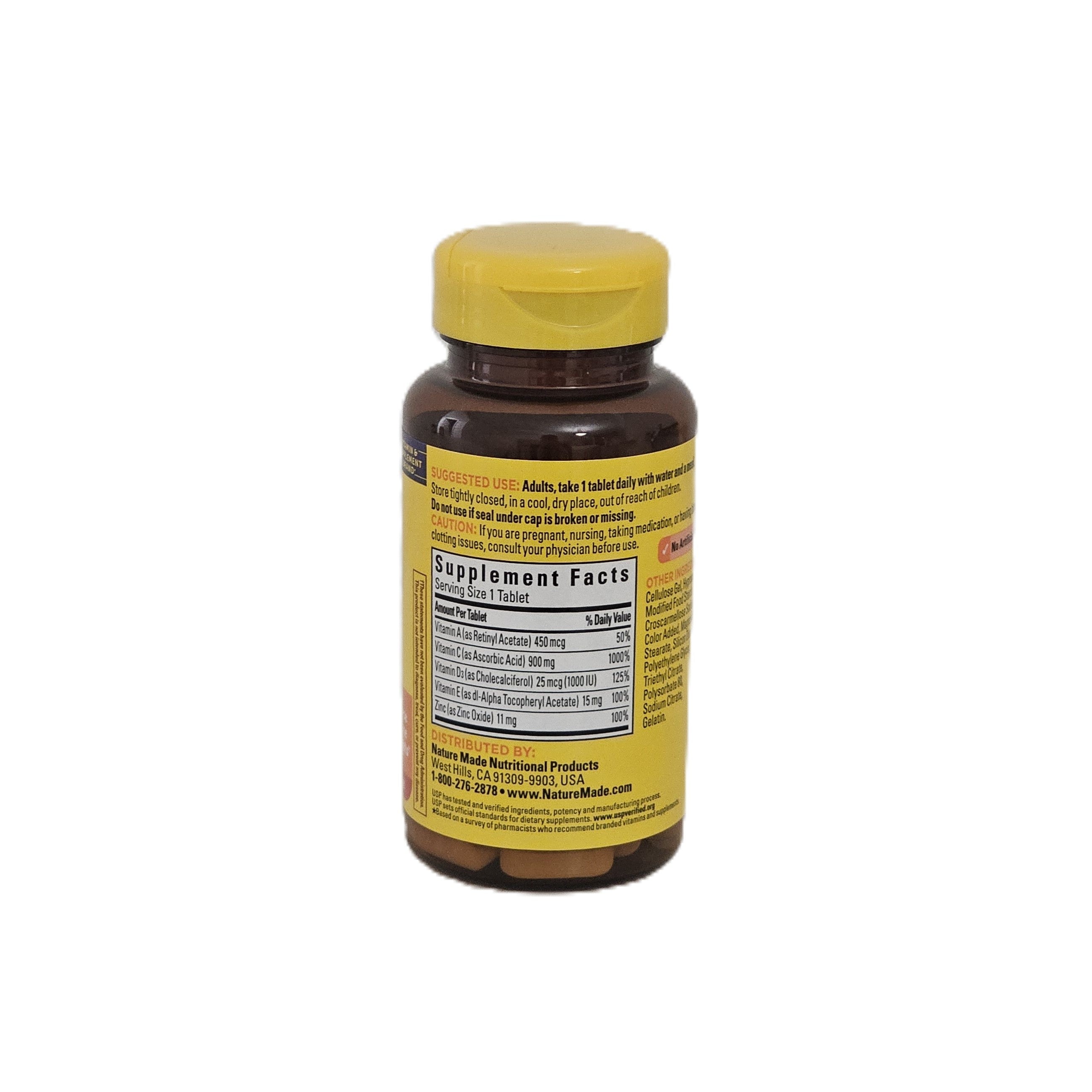 Nature Made Super Vitamin C + Vitamin D3 & Zinc 60 Tablets
