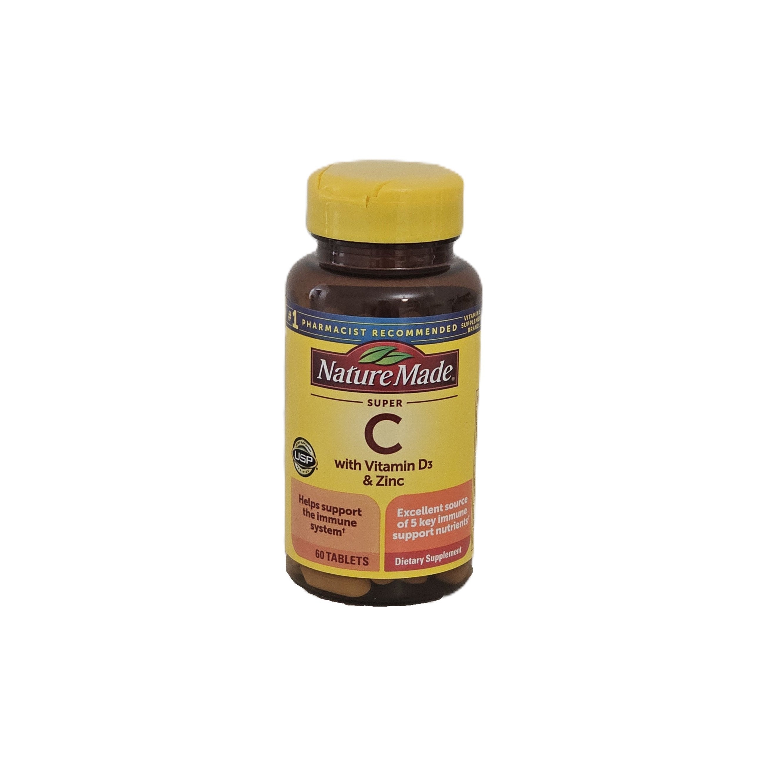 Nature Made Super Vitamin C + Vitamin D3 & Zinc 60 Tablets