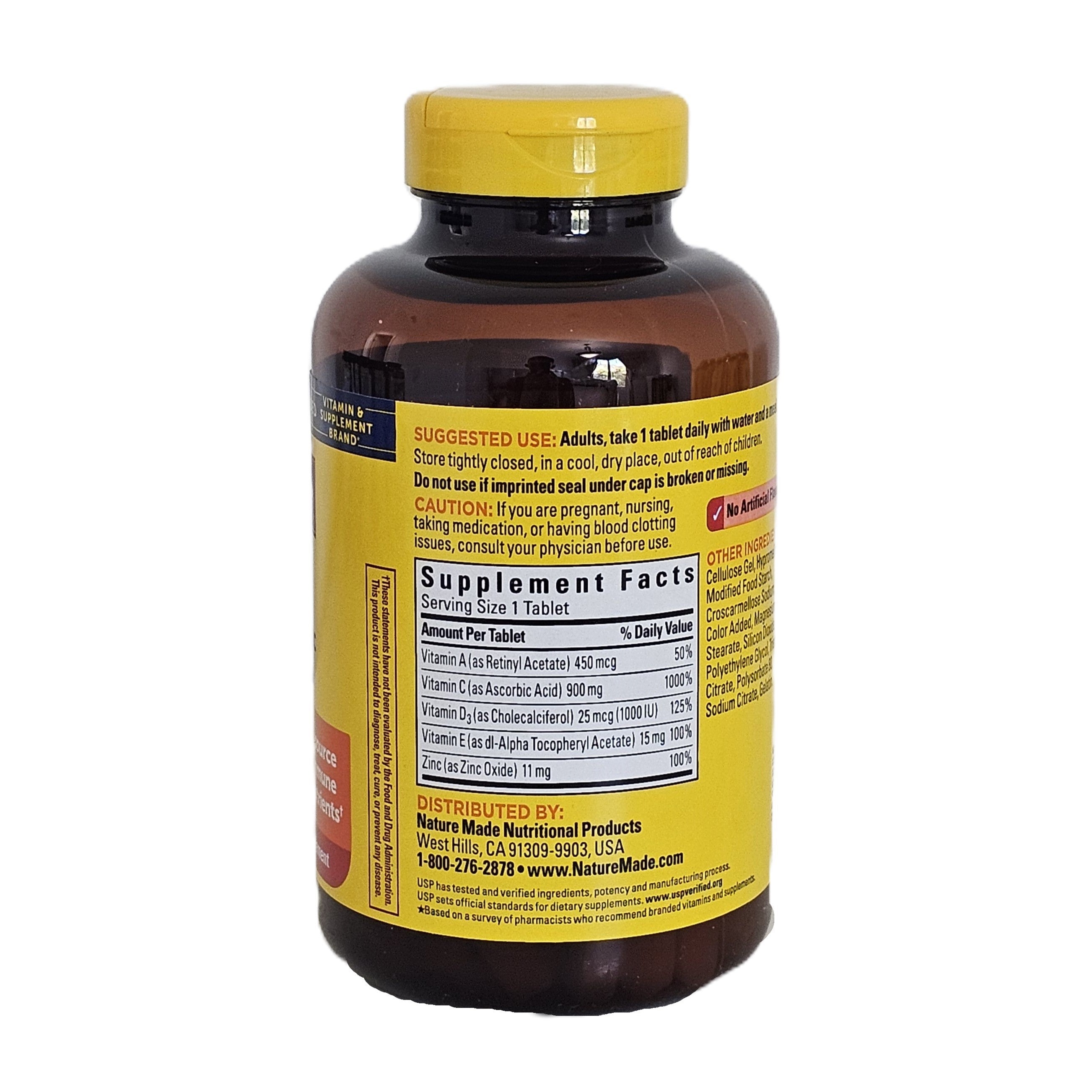 Nature Made Super Vitamin C + Vitamin D3 & Zinc 200 Tablets