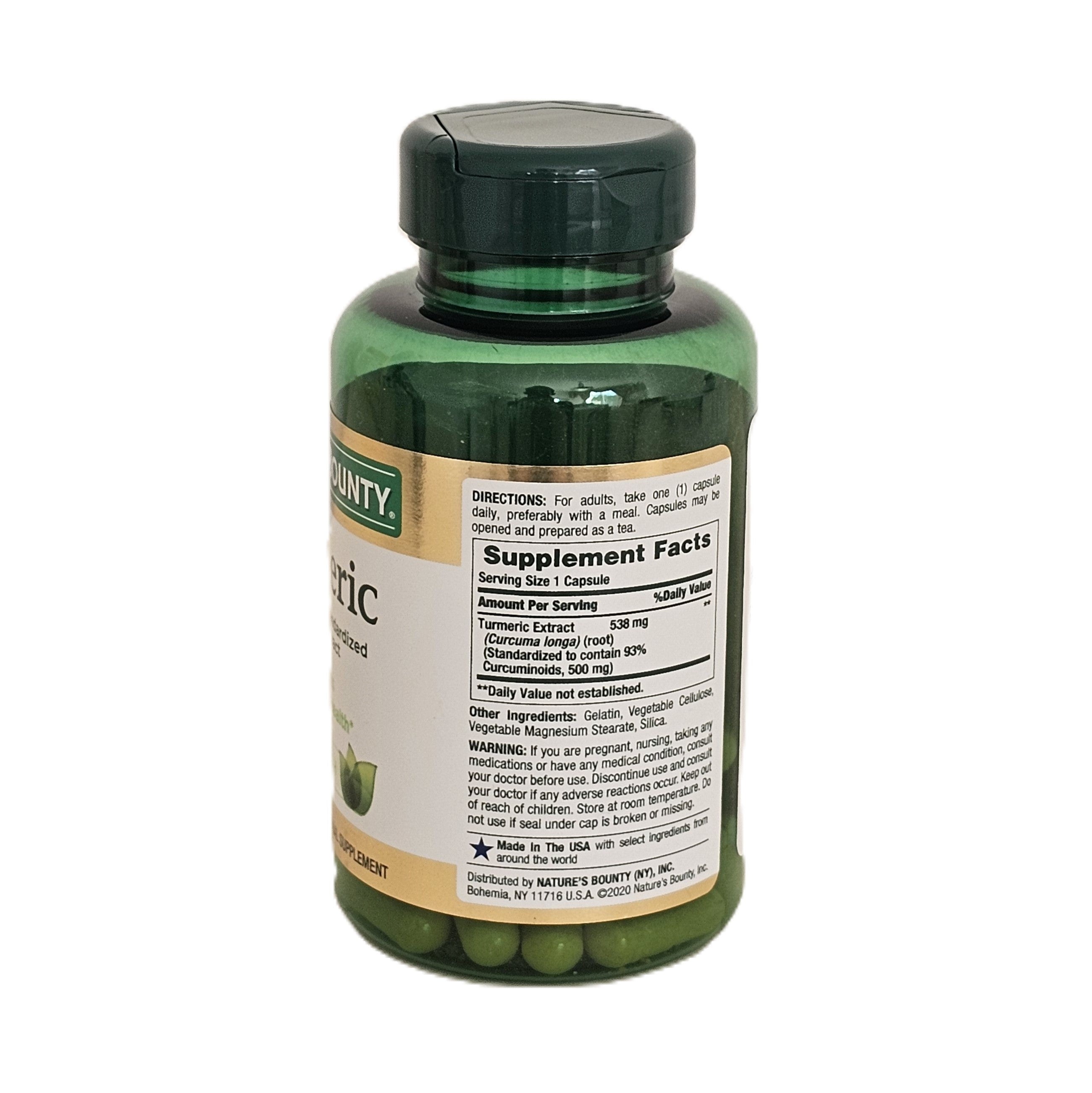 Nature's Bounty Turmeric 538 mg 45 Capsules
