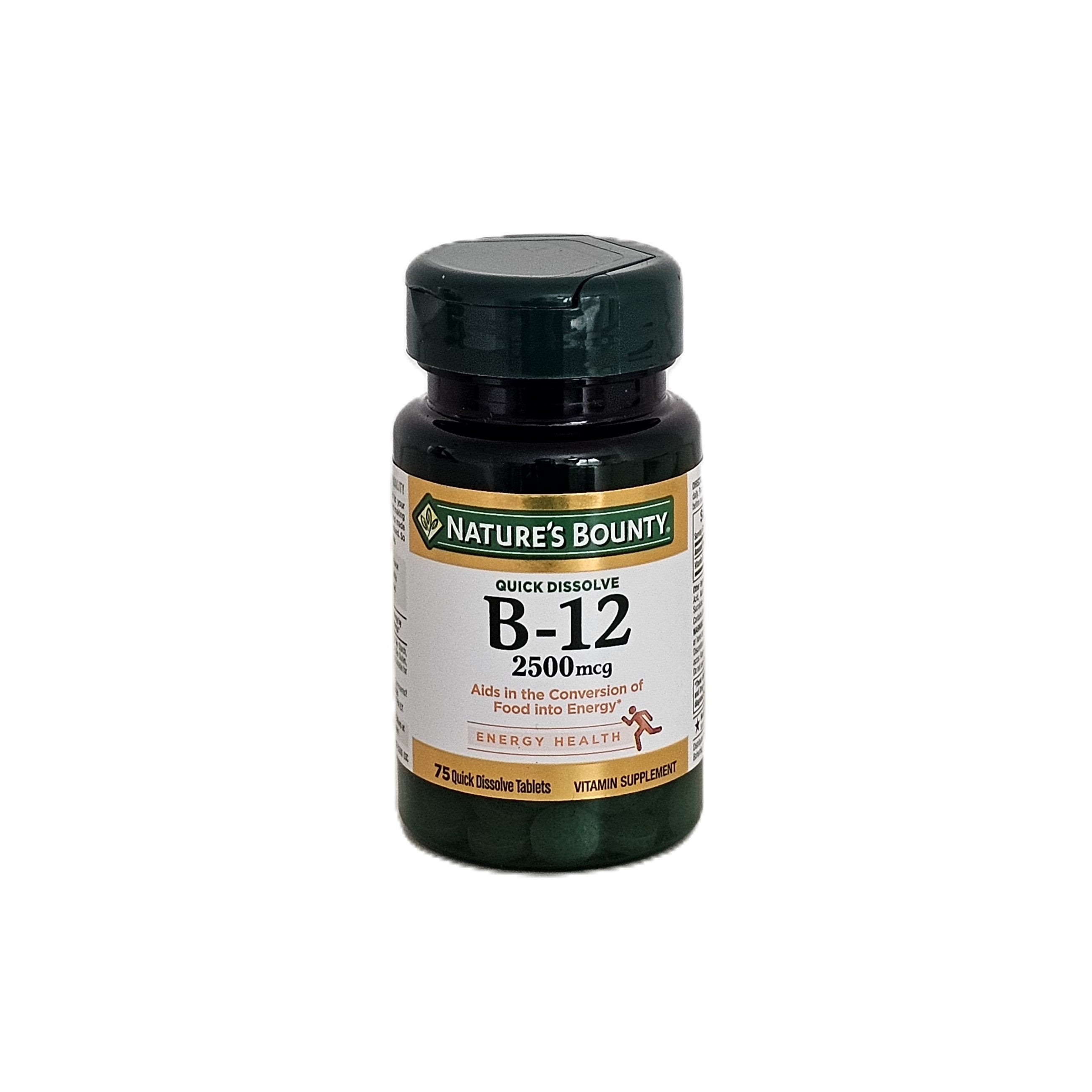 Nature's Bounty Vitamin B12 2500 mcg 75 Quick Dissolve Tablets