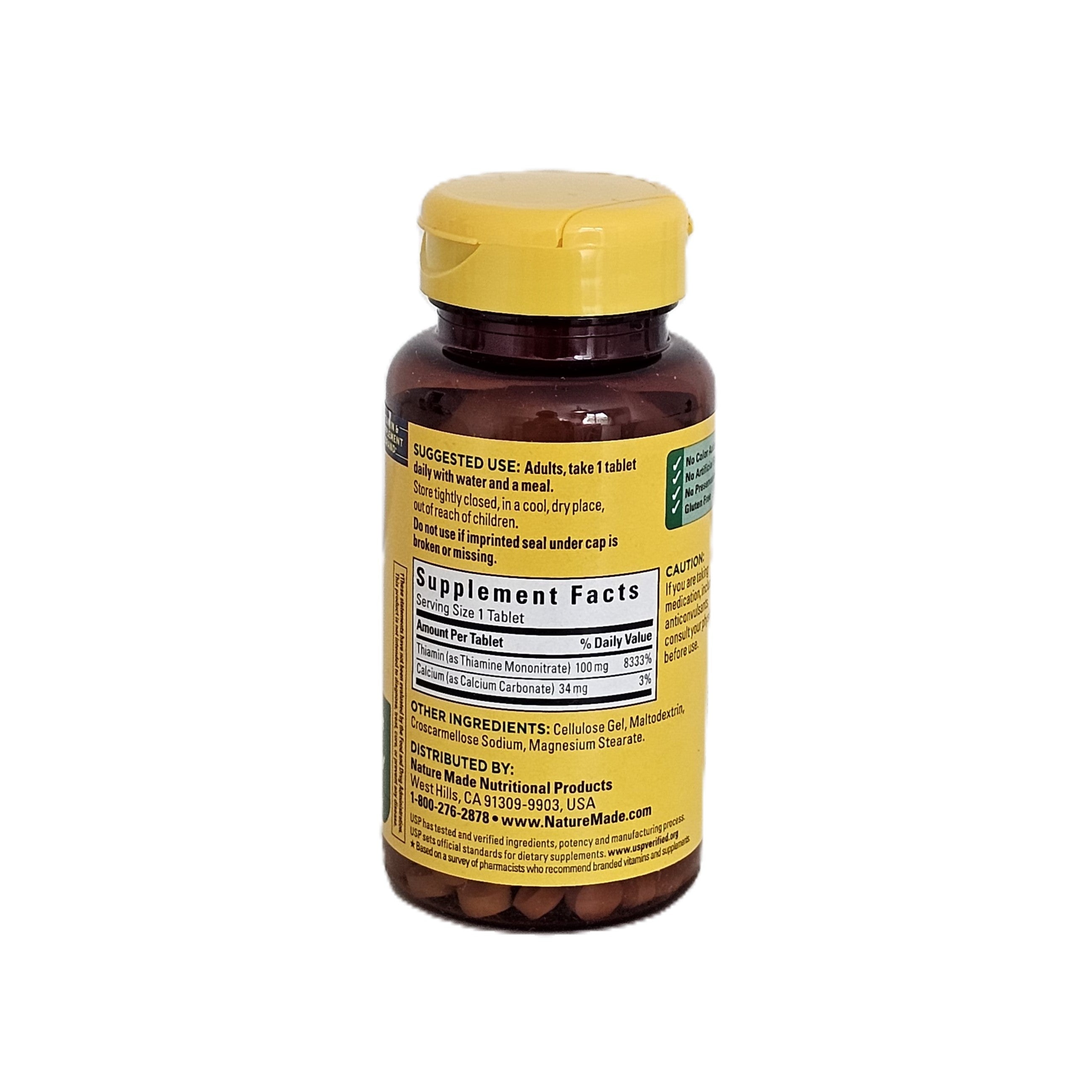 Nature Made Vitamin B1 100 mg 100 Tablets