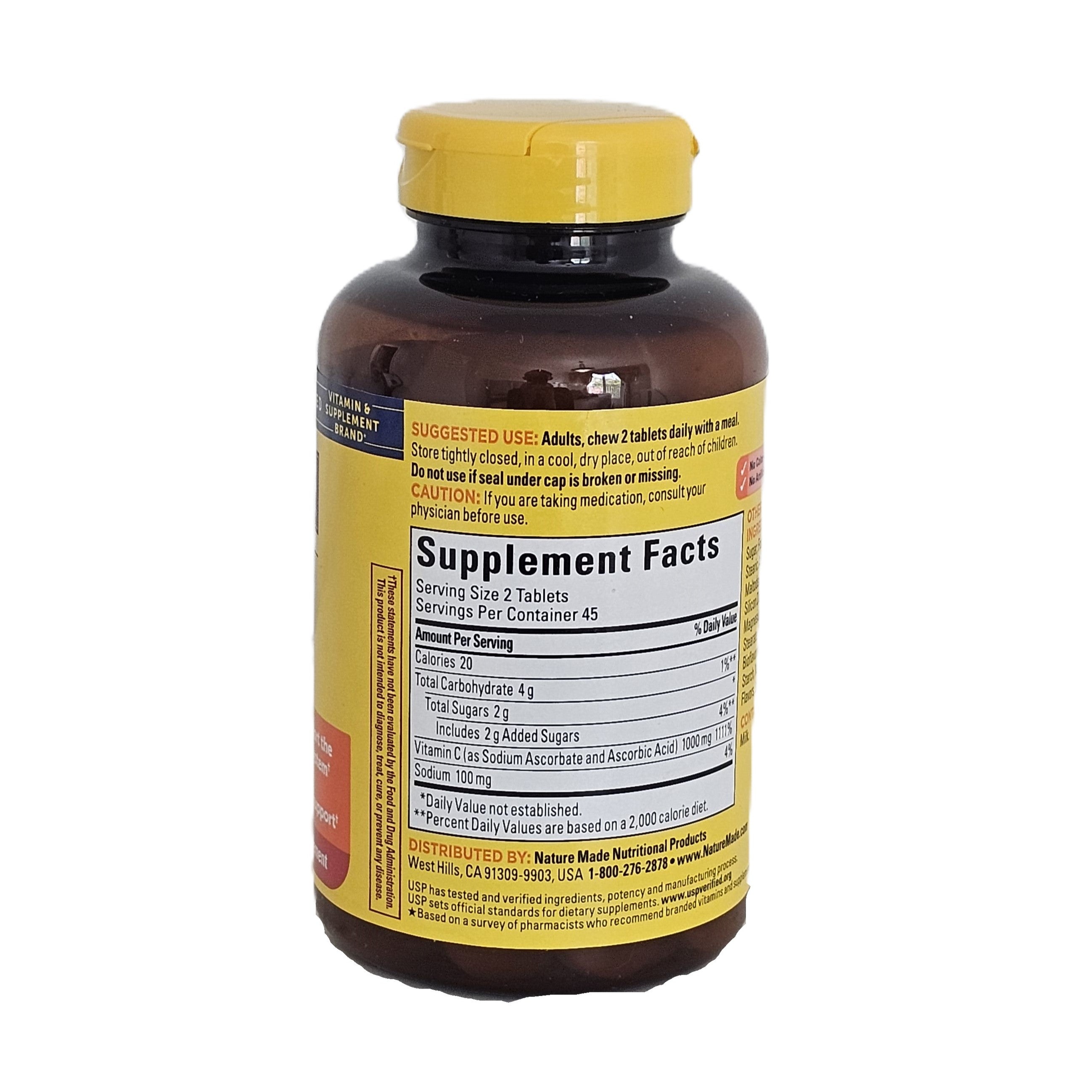Nature Made Vitamin C 1000 mg Extra Strength 90 Chewable Tablets