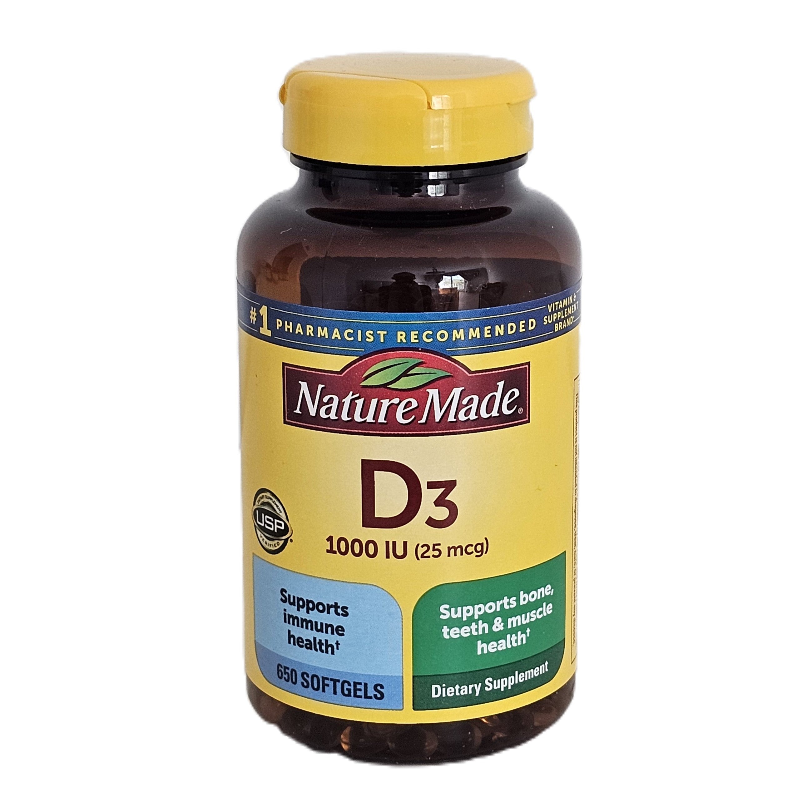 Nature Made Vitamin D3 1000 IU (25 mcg) 650 Softgels