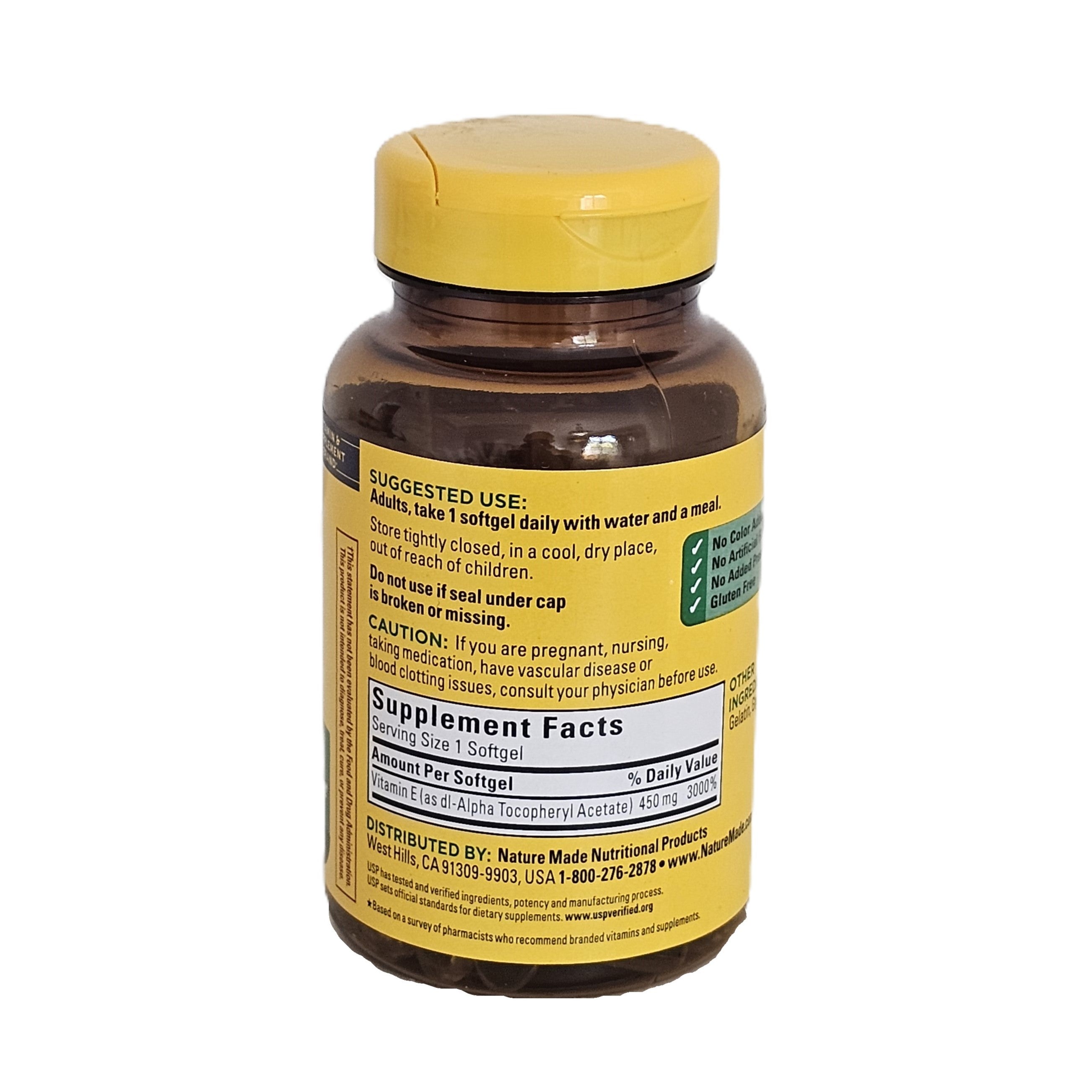 Nature Made Vitamin E 1000 IU (450 mg) dl-Alpha 60 Softgels