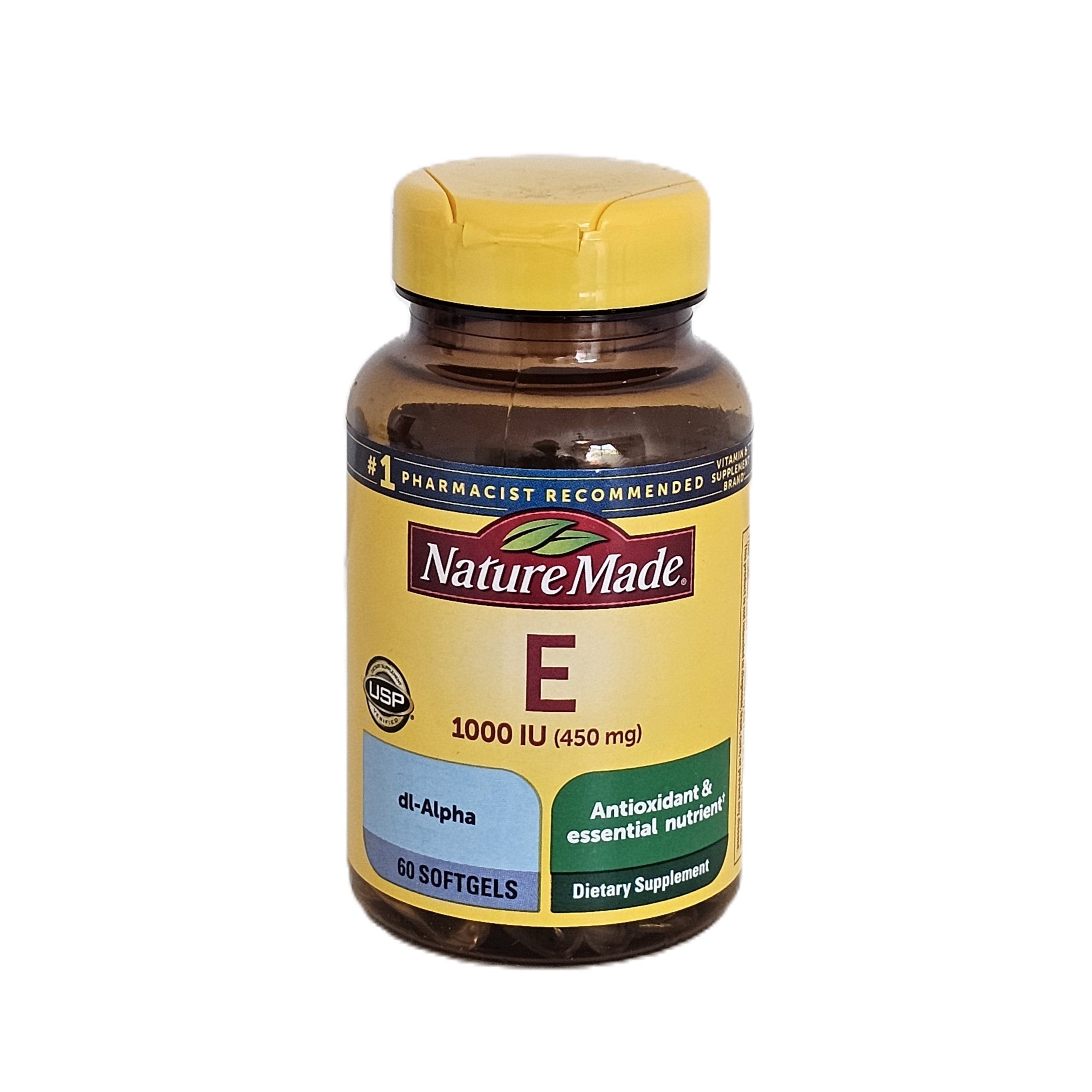 Nature Made Vitamin E 1000 IU (450 mg) dl-Alpha 60 Softgels