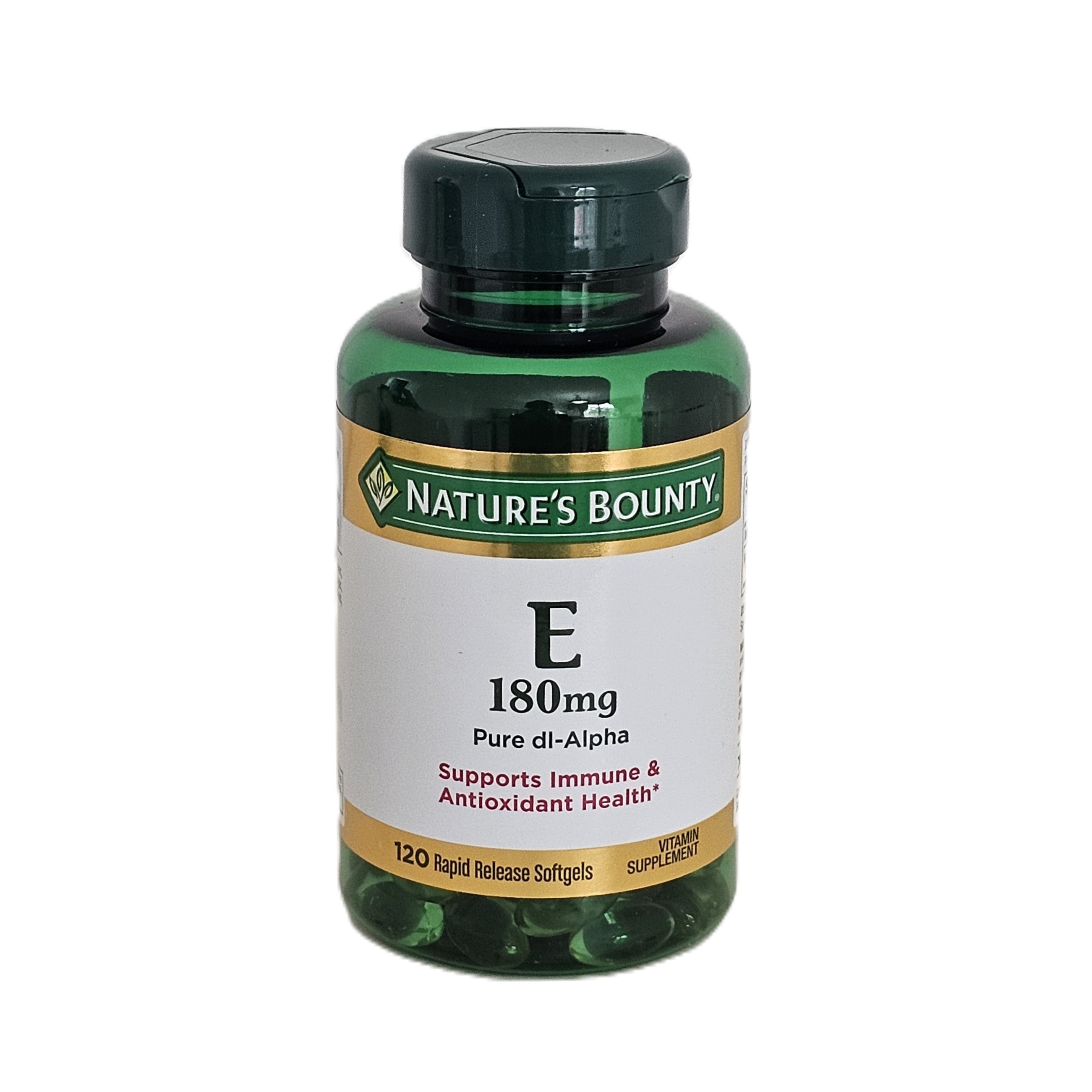 Nature's Bounty Vitamin E 180 mg Pure dl-Alpha 120 Softgels