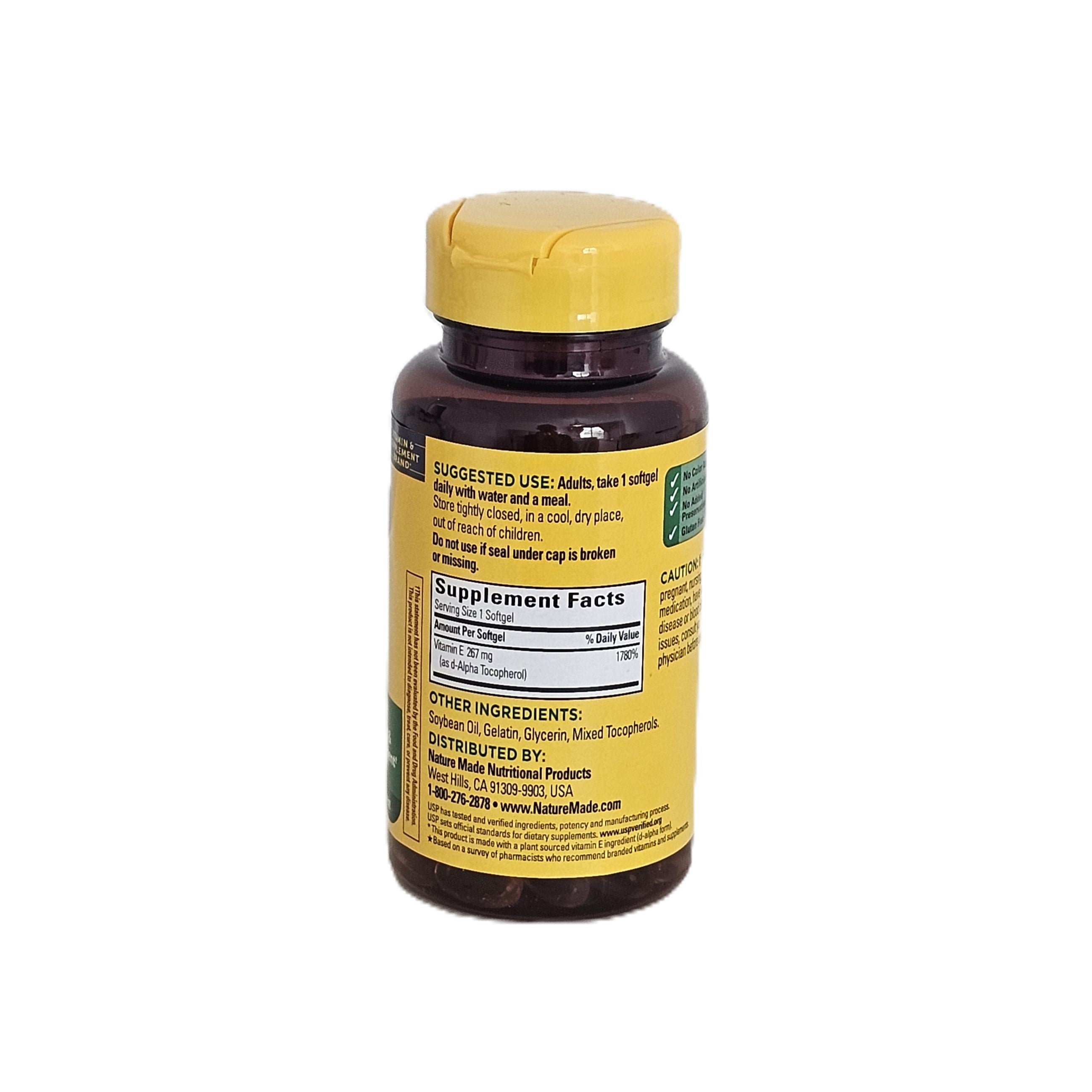 Nature Made Vitamin E 400 IU (267 mg) 100 Softgels
