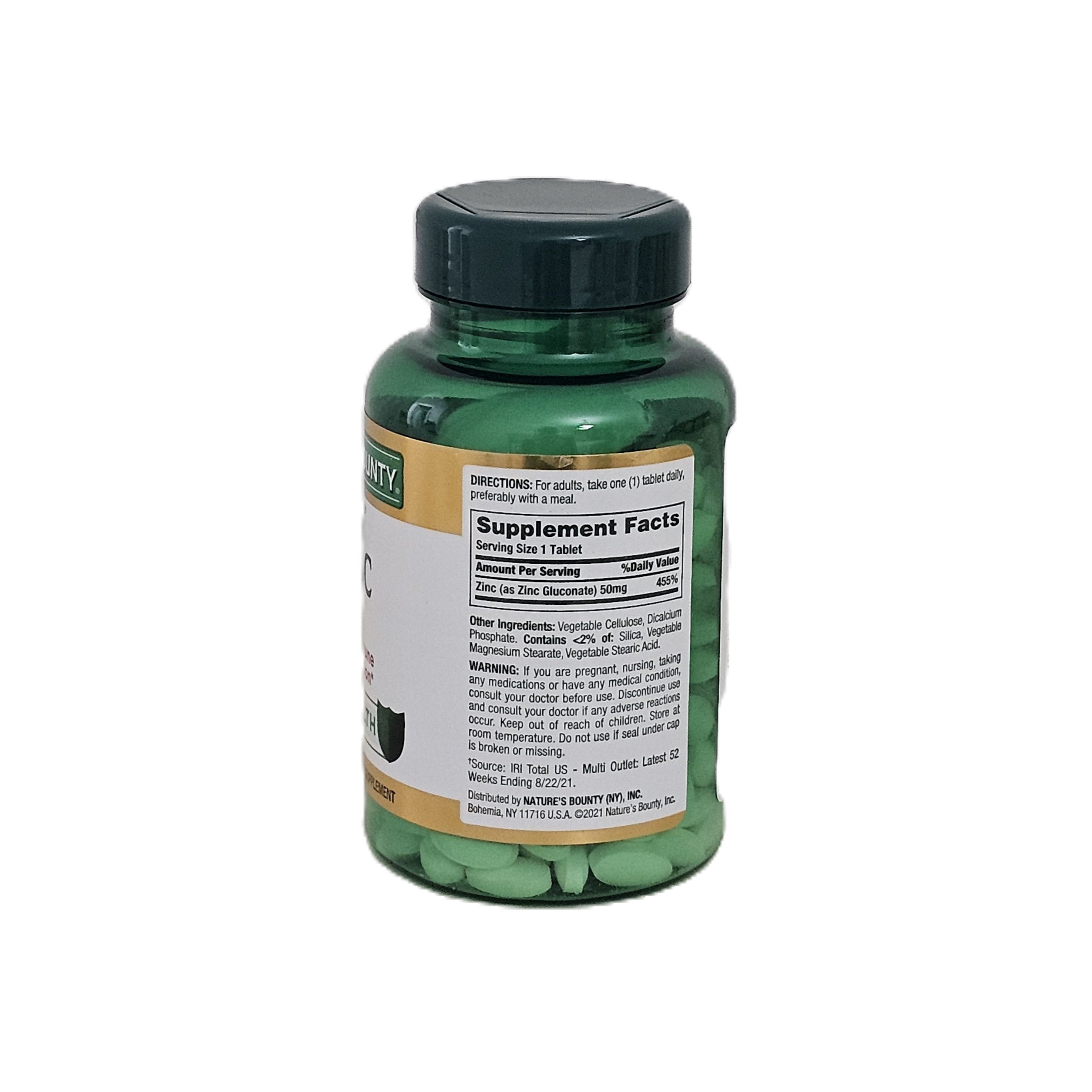 Nature's Bounty Zinc 50 mg 200 Tablets